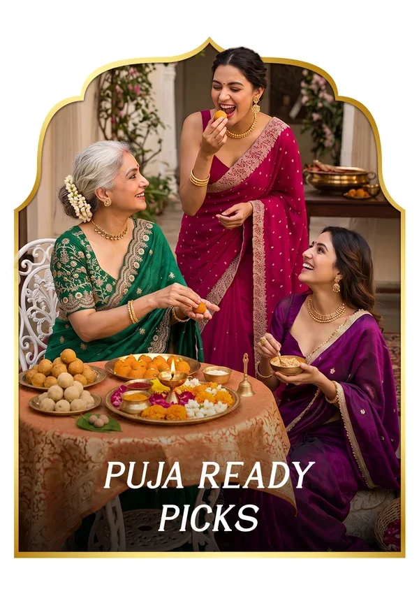Puja saree collection at Vatika Shree