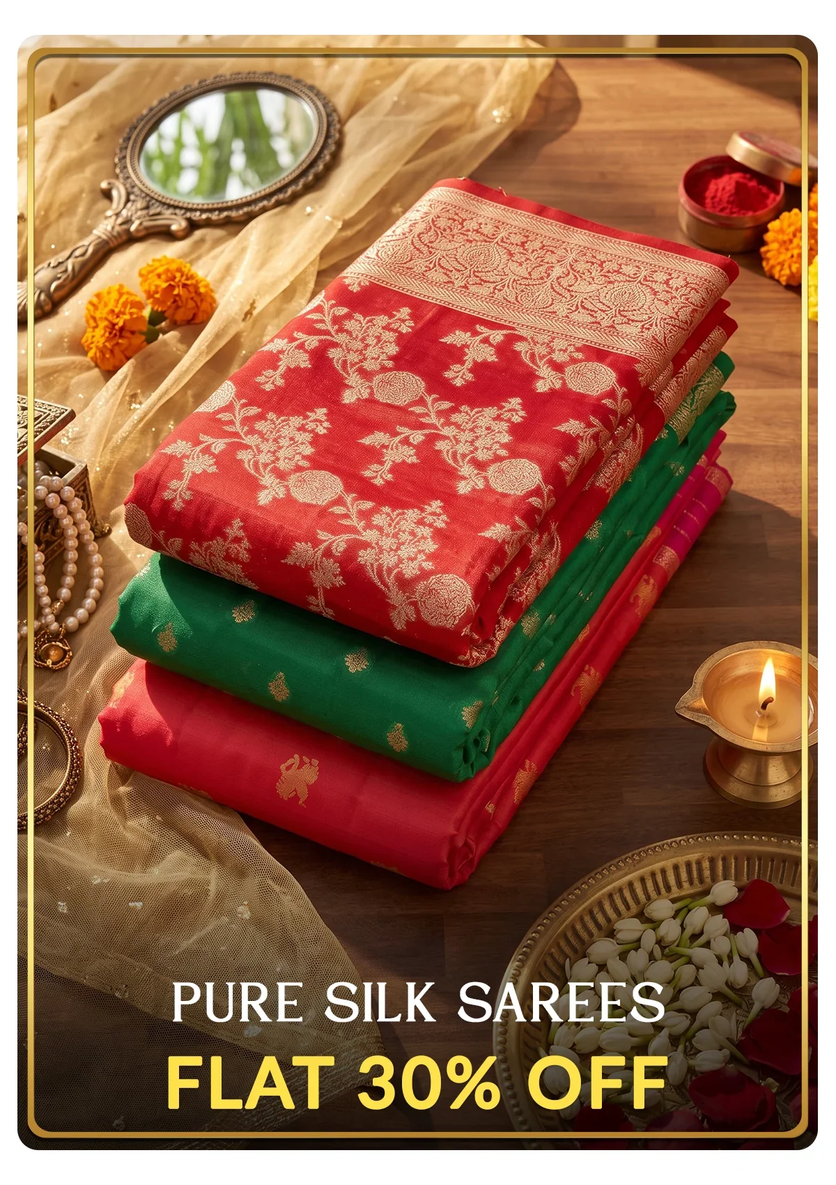 Pure silk sarees at Vatika Shree